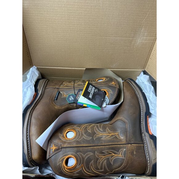 Dan Post Hurricane Series Mens Sz 8.5 Brown Leather Waterproof Work Boots - Picture 13 of 15